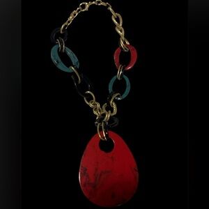 Vintage Luxe Elegant Multicolor chunky Chain Necklace